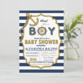 Baby shower Uitnodiging voor een jongen (Staand voorkant)