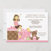 baby shower Uitnodiging voor een meisje (Voorkant)