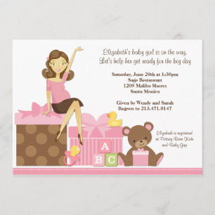 baby shower Uitnodiging voor een meisje