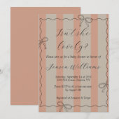 Baby shower uitnodiging voor een meisje (Voorkant / Achterkant)