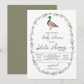 Baby shower-uitnodiging voor eenden kaart (Voorkant / Achterkant)