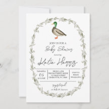 Baby shower-uitnodiging voor eenden