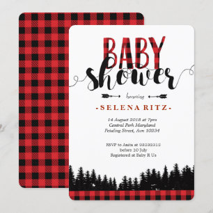 Baby shower-uitnodiging voor Forest Lumberjack Kaart