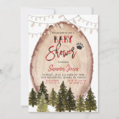 Baby shower-uitnodiging voor Forest Lumberjack Kaart (Voorkant)