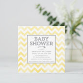 Baby shower-uitnodiging voor het Chevron-patroon Kaart (Staand voorkant)