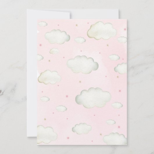 Baby shower-uitnodiging voor hot-luchtballon kaart (Achterkant)