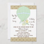 Baby shower-uitnodiging voor hot-luchtballon kaart (Voorkant)