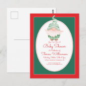 BABY SHOWER | Uitnodiging voor kerstgenote (Voorkant / Achterkant)