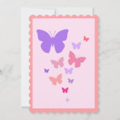 baby shower-uitnodiging voor meisje kaart (Achterkant)