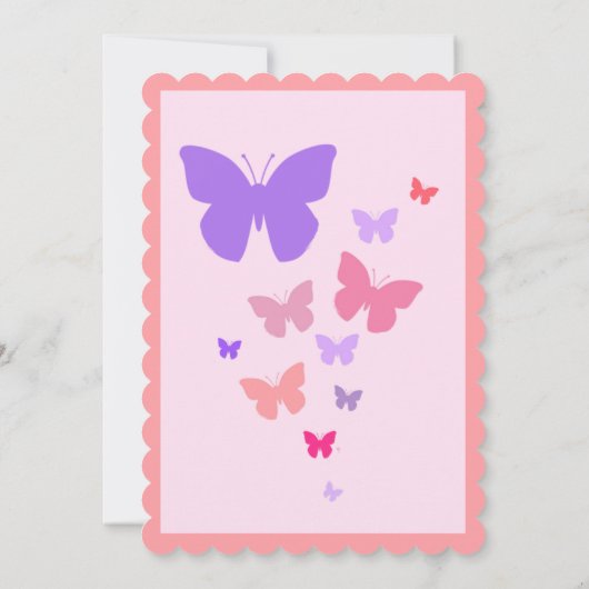 baby shower-uitnodiging voor meisje kaart (Achterkant)