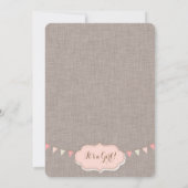 baby shower uitnodiging voor meisje met maden Jar (Achterkant)