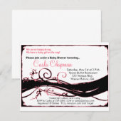 baby shower Uitnodiging voor meisjes (Voorkant / Achterkant)