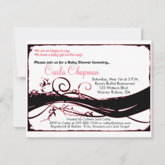 baby shower Uitnodiging voor meisjes