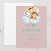 BABY SHOWER UITNODIGING VOOR MEISJES (Voorkant / Achterkant)