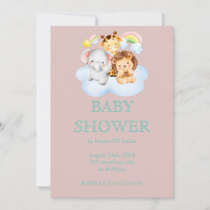 BABY SHOWER UITNODIGING VOOR MEISJES