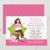 baby shower Uitnodiging voor meisjes (Voorkant / Achterkant)