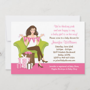 baby shower Uitnodiging voor meisjes
