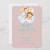 BABY SHOWER UITNODIGING VOOR MEISJES (Voorkant)