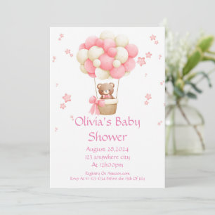 BABY SHOWER UITNODIGING VOOR MEISJES IN ROZE