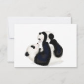 Baby shower-uitnodiging voor panda en cub RSVP kaartje (Achterkant)
