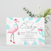 BABY SHOWER | Uitnodiging voor Santa Claus Flaming (Staand voorkant)