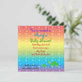 Baby shower-uitnodiging voor schildpad kaart (Staand voorkant)