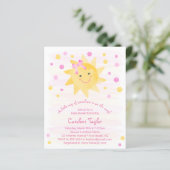Baby shower-uitnodiging voor Sunshine Budget (Staand voorkant)