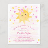 Baby shower-uitnodiging voor Sunshine Budget (Voorkant)