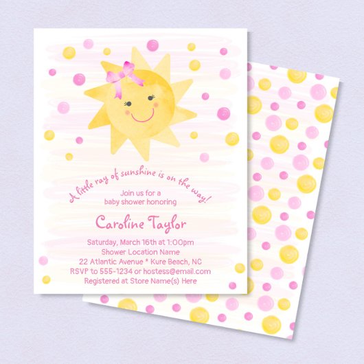 Baby shower-uitnodiging voor Sunshine Budget