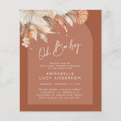 baby shower - uitnodiging voor terracotta foliage flyer (Voorkant)