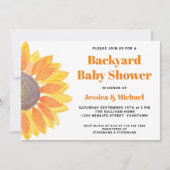 Baby shower Uitnodiging voor zonnebloempitten (Voorkant)