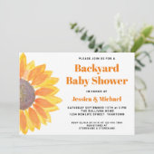 Baby shower Uitnodiging voor zonnebloempitten (Staand voorkant)