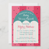Baby shower Uitnodiging "Watermeloen Paraplu" (Voorkant)