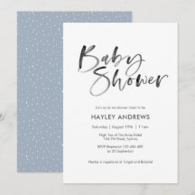 Baby shower uitnodiging waterverf