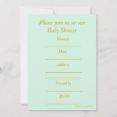 Baby shower uitnodiging We verwachten tweeling (Achterkant)