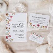 Baby shower Uitnodiging Wildflower