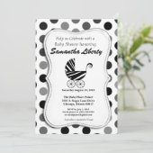 Baby shower Uitnodiging Zebra (Staand voorkant)