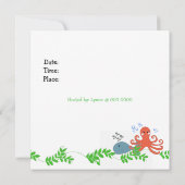 Baby Shower Uitnodiging Zee Dieren (Achterkant)