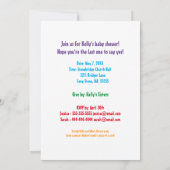 Baby shower Uitnodiging Zwangere moeder Twee parap (Achterkant)