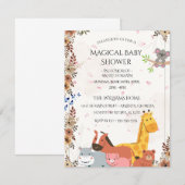 Baby Shower Uitnodigingen | Aangepaste Wilde Bloem (Voorkant / Achterkant)