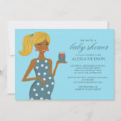 Baby Shower-uitnodigingen [Blauwgroen] Kaart (Voorkant)