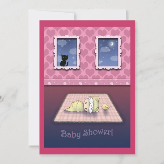 Baby Shower Uitnodigingen Cute en Whimsical (Voorkant)