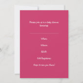 Baby Shower Uitnodigingen Cute en Whimsical (Achterkant)