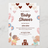 Baby Shower-uitnodigingen Feestdagenkaart (Voorkant / Achterkant)