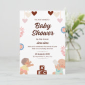 Baby Shower-uitnodigingen Feestdagenkaart (Staand voorkant)