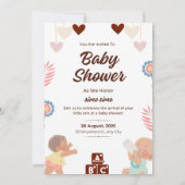 Baby Shower-uitnodigingen Feestdagenkaart (Achterkant)