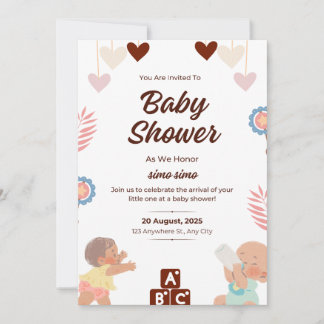 Baby Shower-uitnodigingen Feestdagenkaart