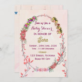 Baby Shower-uitnodigingen Kaart (Voorkant / Achterkant)