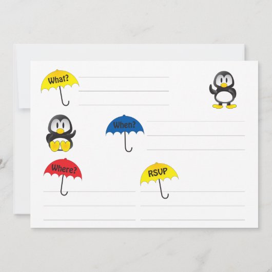 Baby Shower-uitnodigingen Kaart (Achterkant)