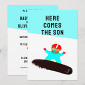 Baby Shower-uitnodigingen Kaart (Voorkant / Achterkant)